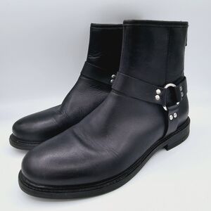 Avellini Moto Harness Short Leather Boots in Black, EU 37